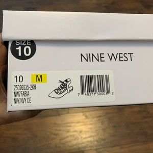 Nine West lace-up denim flats